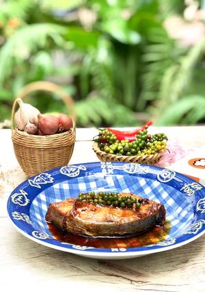 Hình của món Cá Thu Kho Tiêu Xanh.