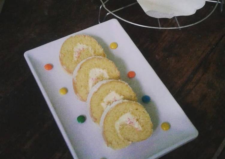 Cara Gampang Menyiapkan Roll cake 2 telur Anti Gagal