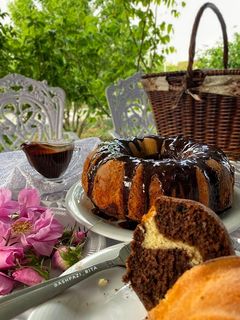 عکسی از دستور کیک شیر داغ