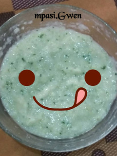 Foto resep Mpasi Gwen 8m+ nasi tim ikan mujair pokcoy