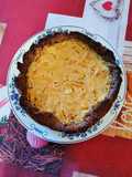 Crostata di pesche al cacao