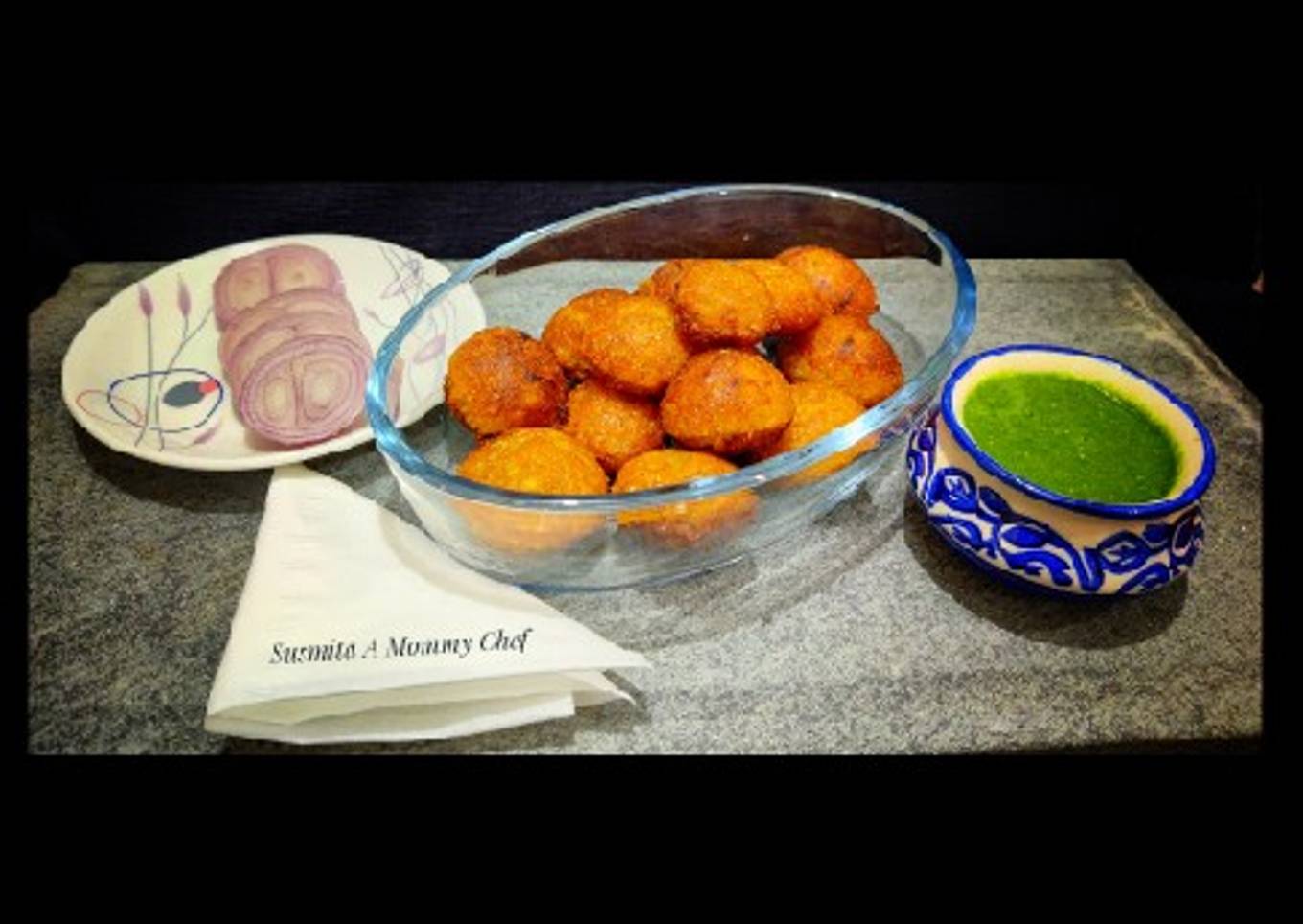Corn fritters in appe pan