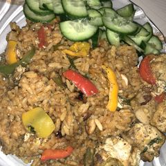 A picture of Jollof rice.