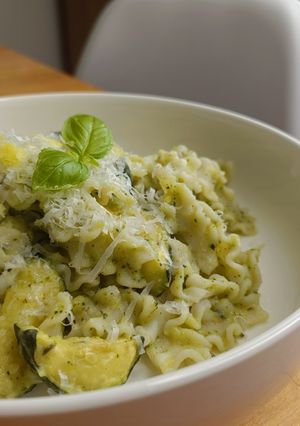 Une photo de 🌱 Pâte sauce crémeuse à la courgette