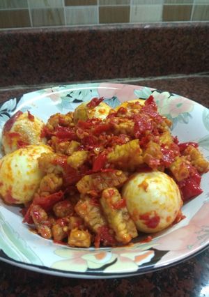 Foto resep Balado telur tempe