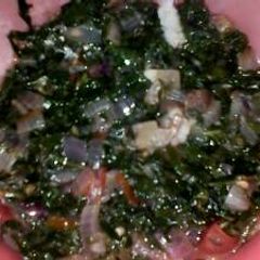 A picture of Fried kales.
