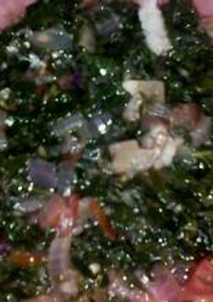 A picture of Fried kales.