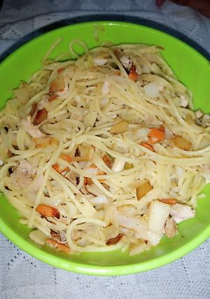 A picture of Sausages Spaghetti.