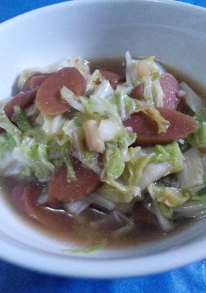 Foto resep Cah Sawi Putih dan Sosis