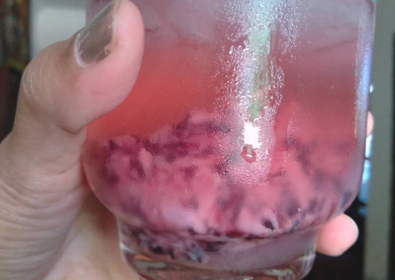 Es tape ketan hitam sirup pandan