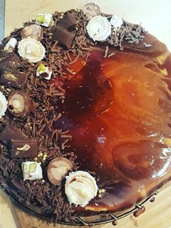 Duplacsokis mousse torta, panna cotta réteggel recept fotója