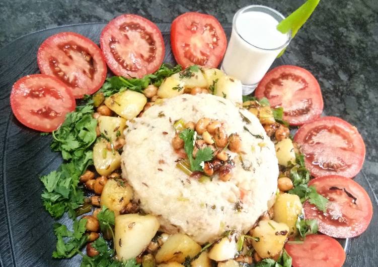 Falhari samak khichdi with jeera alu