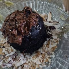 A picture of Dark Chocolate Cake with Walnut Spread.