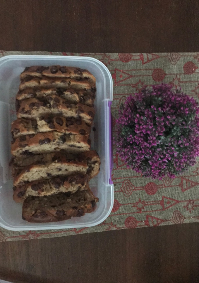 Foto resep Banana cake with chocolate chips
