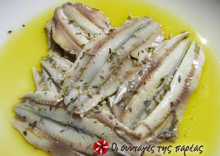Gavros (anchovies) in vinegar
