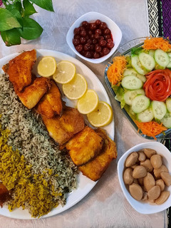 عکسی از دستور سبزی پلو با ماهی