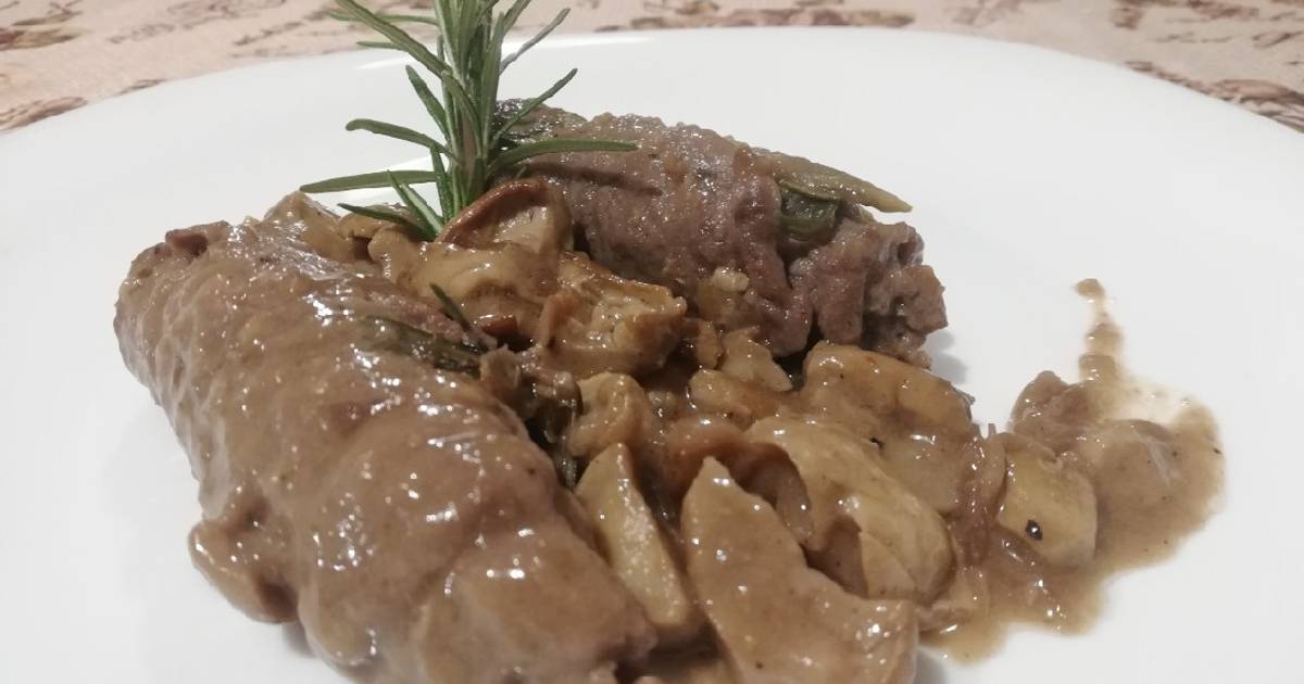 Ricetta Saltimbocca al Rosmarino e Prosciutto Crudo con Porcini di Fabio Del Buono Cookpad