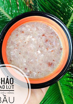 Hình của món Ăn dặm - Cháo gạo lứt cá diêu hồng bầu.