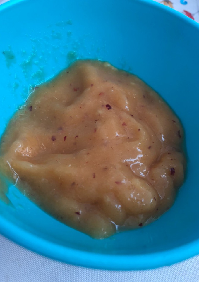 Una foto de Helado de manzana y durazno light