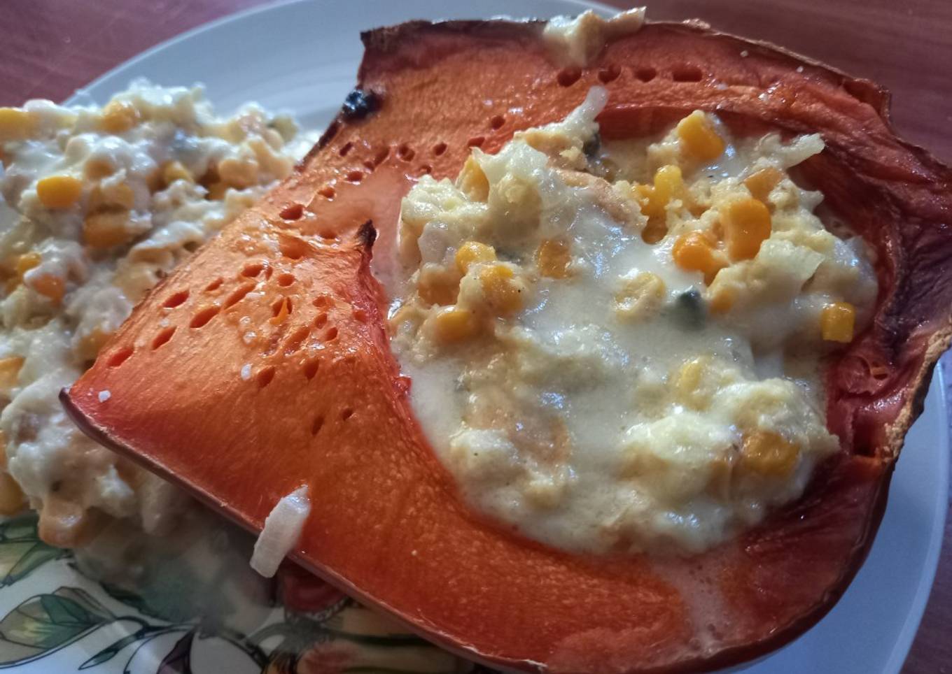 Calabaza rellena con mucho #Queso