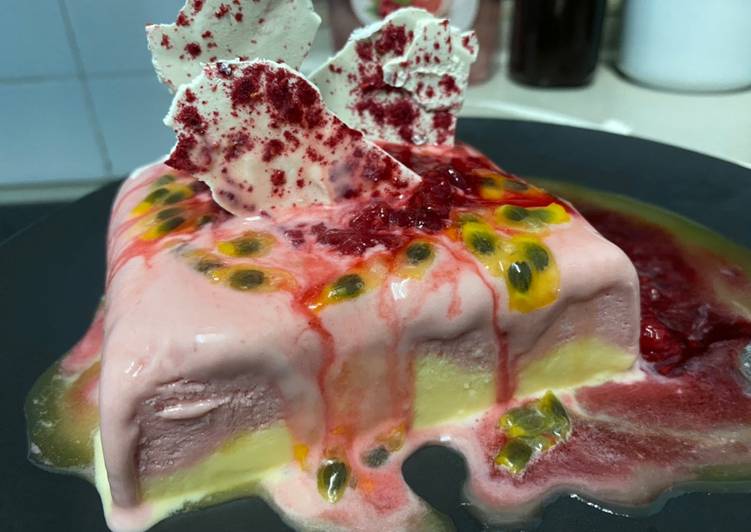 Easiest Way to Prepare Perfect Passionfruit and Raspberry Semifreddo