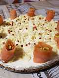 Cheesecake salata con porri e salmone