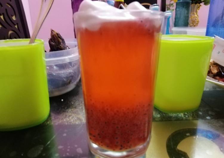 Roohafza, Basil Seeds and Pomegranate Coolant Drink