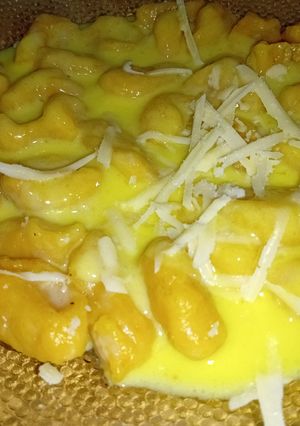 Una foto de Ñoquis de calabaza