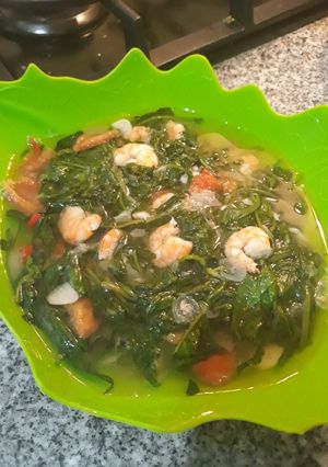 Foto resep Cah kangkung udang berkuah