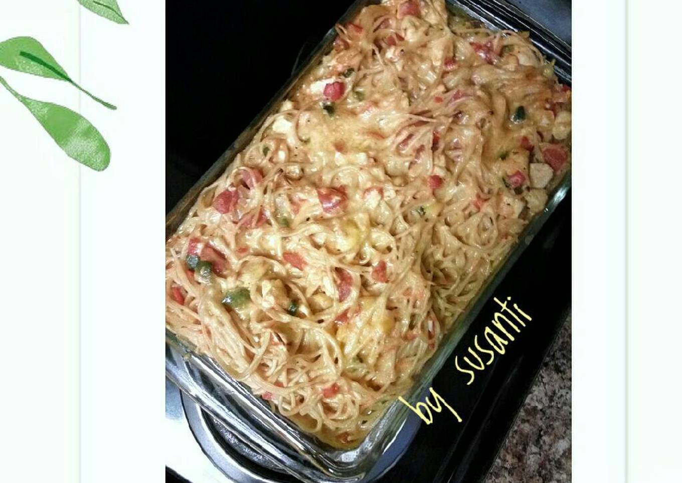 Creamy spaghetti bake