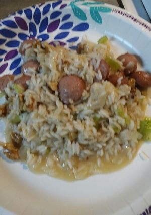 A picture of Walnut Rice and Hotdogs.