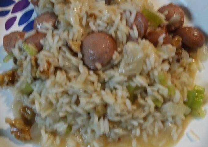 Walnut Rice and Hotdogs