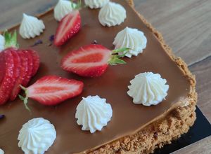 Une photo de Cheesecake spéculoos fraise