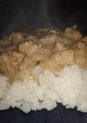 Una foto de Strogonoff de bondiola