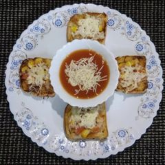 A picture of Tomato beetroot soup.