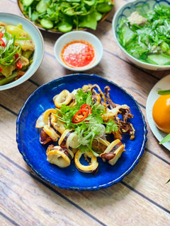 Hình của món Mực Nướng Muối Ớt.