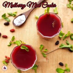 A picture of Mulberry mint cooler.