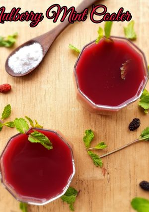 A picture of Mulberry mint cooler.