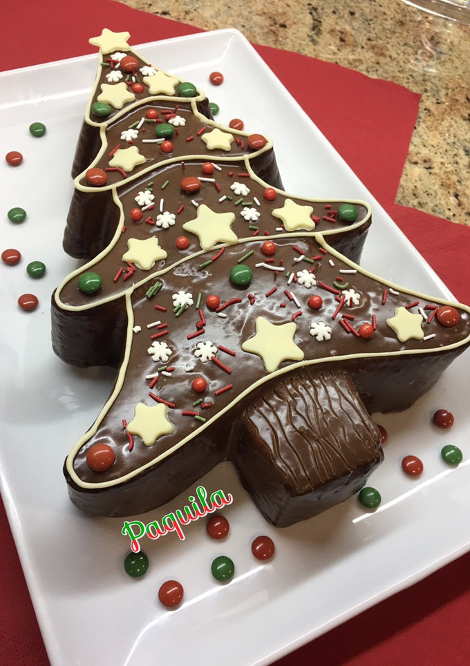 Una foto de 🎄Árbol de Castañas y cobertura choco-praliné🍫