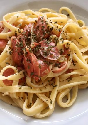 Foto resep Spaghetti Fettuccine Carbonara ala koki joni