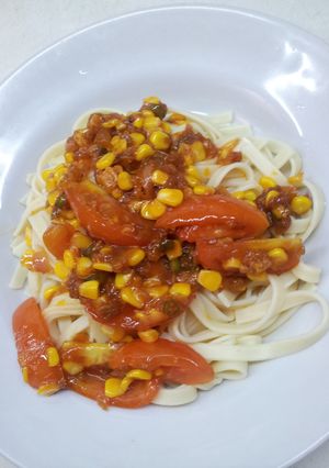 Foto resep Spaghetti saus jagung bolognese