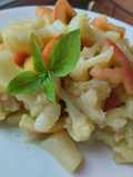 Ensalada🥗de coliflor🥙, papa, tomate🍅y cebolla🧅🌮🌯