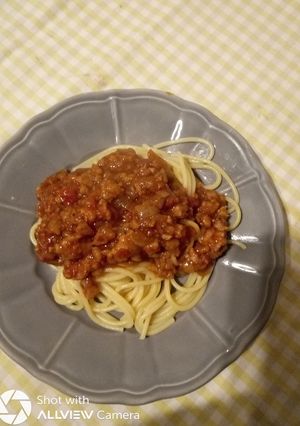 O poză a rețetei Spaghete cu sos.
