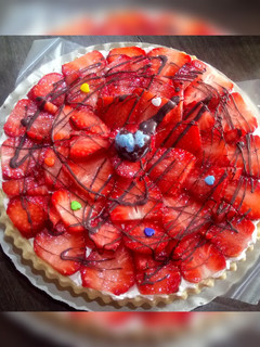 Una foto de Tarta de Frutillas con Crema