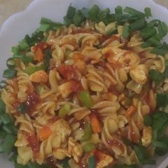A picture of Spicy chicken pasta #cookpadramadan.