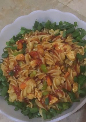 A picture of Spicy chicken pasta #cookpadramadan.