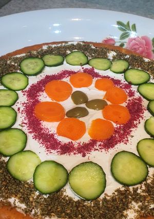 صورة لوصفة كيكة مالحة باللبنة