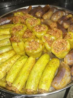 صورة لوصفة محشي مصري بادنجان و فلفل و كوسة