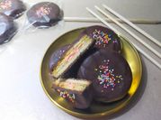 Gambar pie cokelat marshmallow