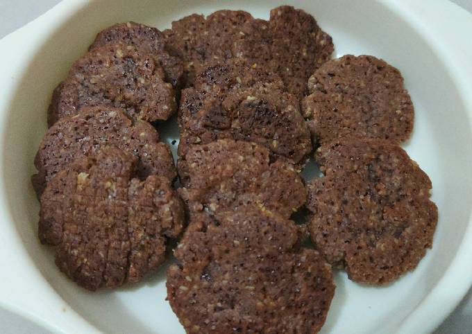 Cara Gampang Membuat Oat chocolate cookies Anti Gagal